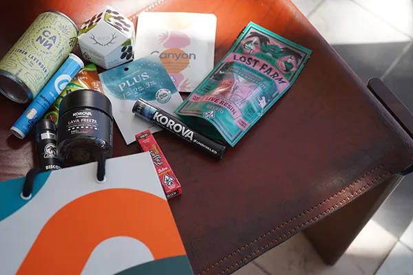 Canabis Products on a table